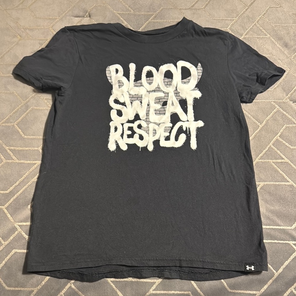 Under Armour Project Rock Black T-Shirt with Graphic Text